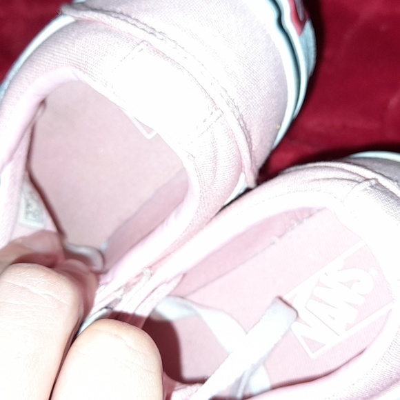 Vans Sneakers Classic Skate Girls Pink White size 1 Shoes - Picture 10 of 13